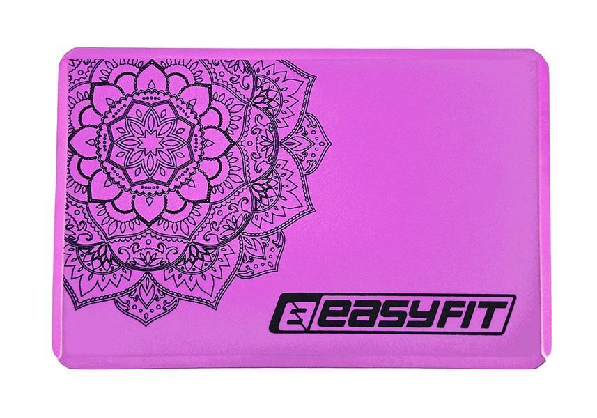 Блок для йоги EVA з малюнком фіолетовий EasyFit 2124404 фото