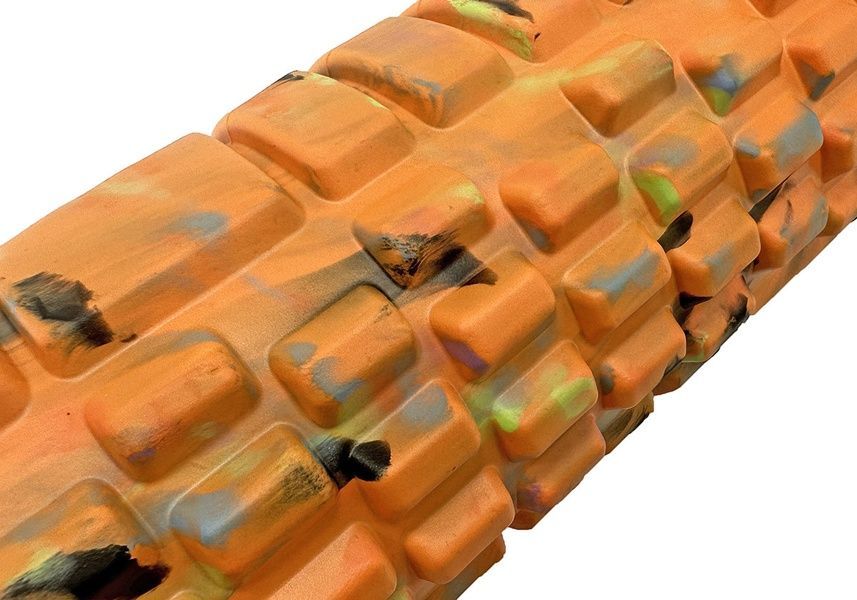 Масажний ролик Grid Roller 33 см v.1.1 Multi Помаранчевий EasyFit 2124031 фото