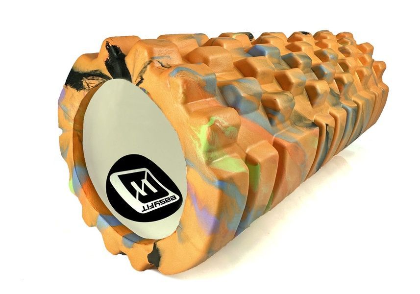 Масажний ролик Grid Roller 33 см v.1.1 Multi Помаранчевий EasyFit 2124031 фото