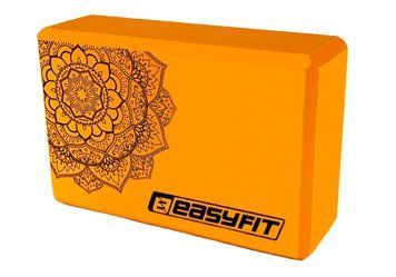 Блок для йоги EVA с рисунком оранжевый EasyFit 2124405 фото