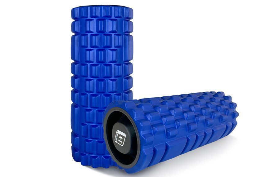 Массажный ролик Grid Roller 33 см v.1.1 прочный массажер (синий) EasyFit 2124221 фото