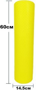 Массажный ролик Foam Roller 60 см Желтый EasyFit 2124090 фото