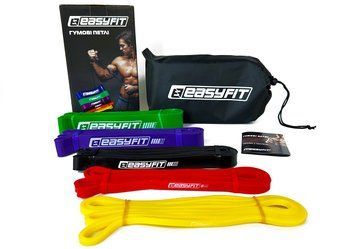 Резиновые петли EasyFit: набор 1-65 кг (5 шт) EasyFit 2123776 фото