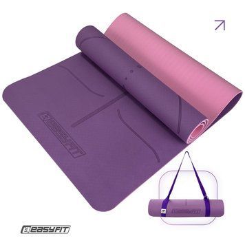 Коврик для йоги и фитнеса Polarity рadma с ремнем EasyFit 2124728 фото