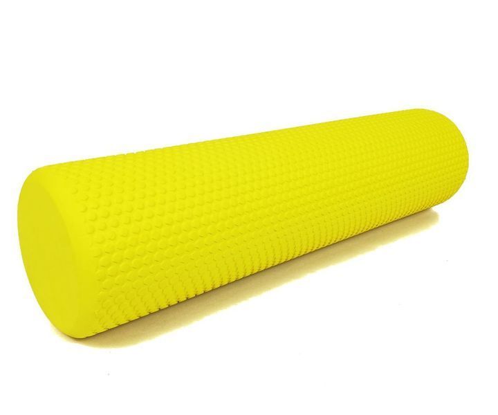 Масажний ролик Foam Roller 60 см Жовтий EasyFit 2124090 фото