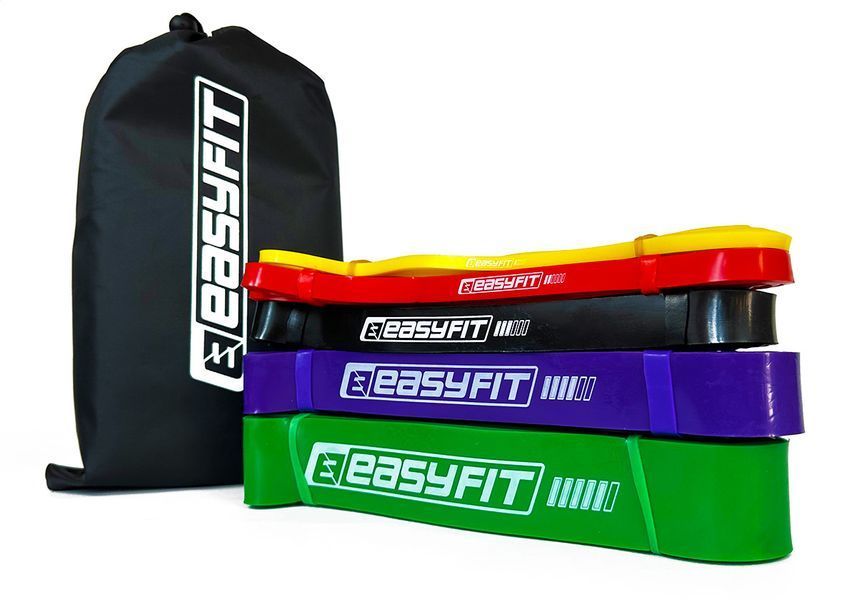 Резиновые петли EasyFit: набор 1-65 кг (5 шт) EasyFit 2123776 фото