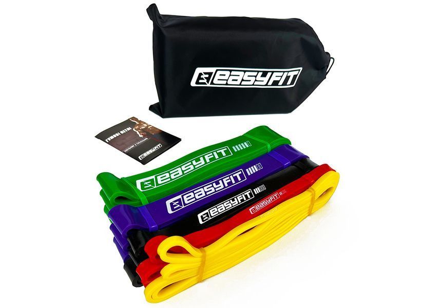 Резиновые петли EasyFit: набор 1-65 кг (5 шт) EasyFit 2123776 фото