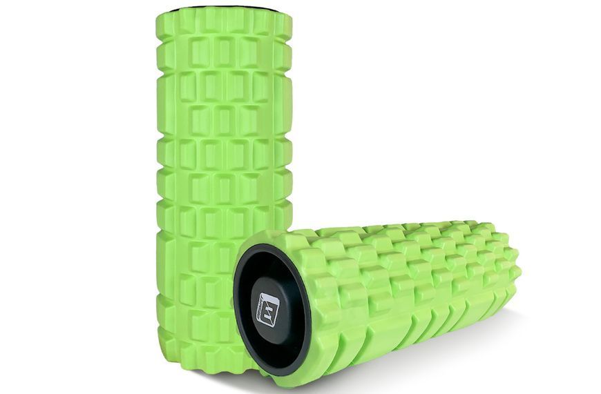 Массажный ролик Grid Roller 33 см v.1.1 прочный массажер (салатовый) EasyFit 2124220 фото