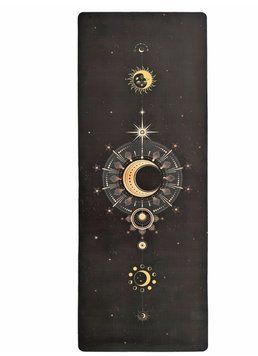 Килимок для йоги BlackMoon (замша-каучук) чорний EasyFit 2124313 фото