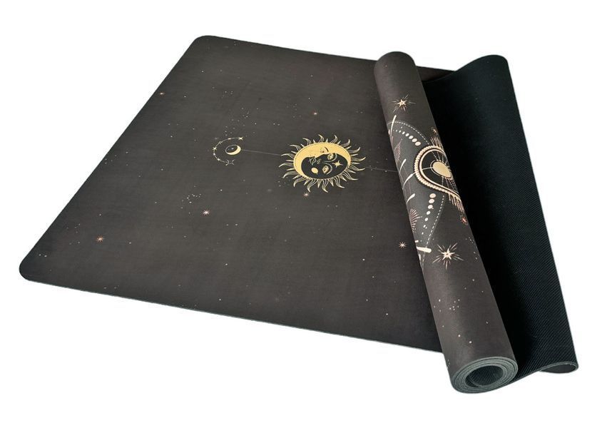 Килимок для йоги BlackMoon (замша-каучук) чорний EasyFit 2124313 фото