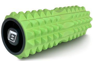 Масажний ролик Grid Roller 33 см v.1.2 із заглушками з обох сторін (салатовий) EasyFit 2124215 фото
