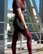 Футболка жіноча спортивна мікродайвінг колір чорний з бордовим 1817887 фото 3