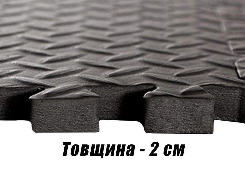 Татамі мат SwallowTail-2 4 шт (60х60х2 см) пазл ластівчин хвіст з бортиком EasyFit 2123931 фото