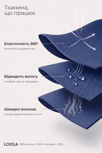 Комплект Loola темно-синие велосипедки с высокой посадкой и белая футболка без боковых швов LLK060402 фото