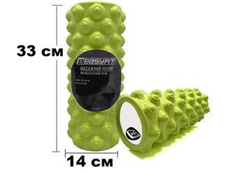 Массажный ролик Grid Roller Extreme 33 см Салатовый EasyFit 2124037 фото
