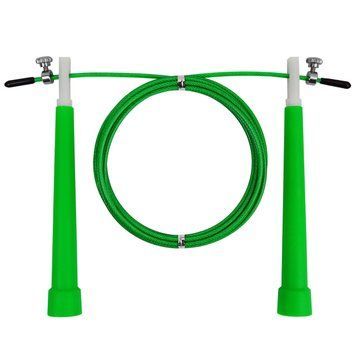 Скоростная скакалка Speed Cable Rope 3 м со стальным тросом, зелёная EasyFit 2123937 фото
