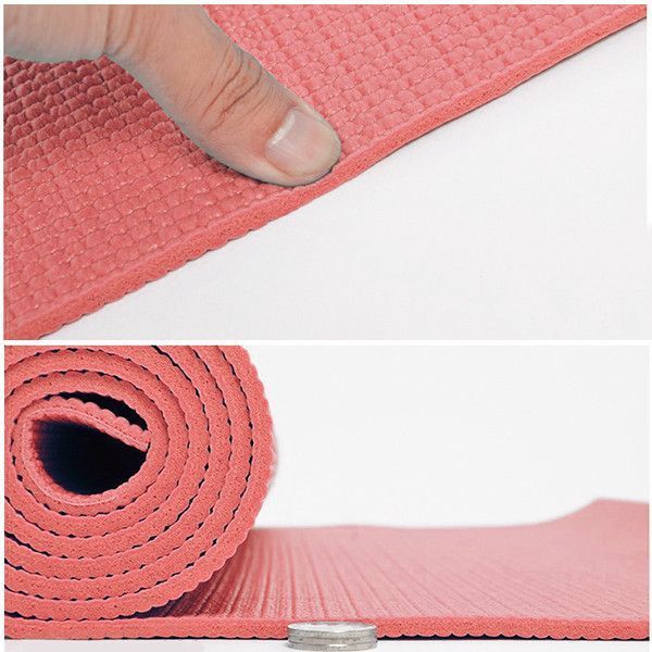 Килимок для йоги та фітнесу ПВХ (PVC) Червоний EasyFit 2124271 фото