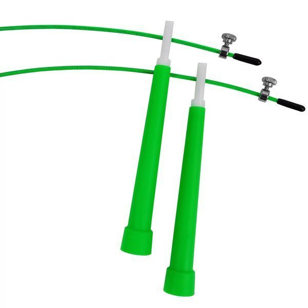 Скоростная скакалка Speed Cable Rope 3 м со стальным тросом, зелёная EasyFit 2123937 фото