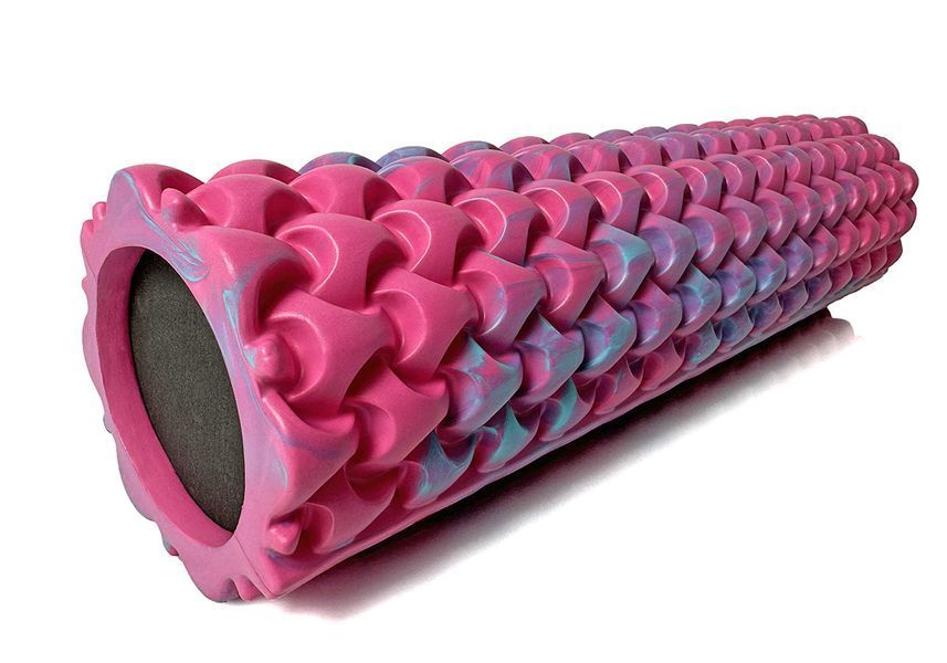 Масажний ролик Plexus 45 см Рожевий-блакитний EasyFit 2124179 фото