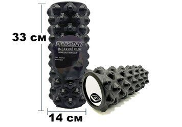 Массажный ролик Grid Roller Extreme 33 см Черный EasyFit 2124040 фото