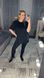 Женские лосины и футболка, костюм для спорта и фитнеса больших размеров, с высокой посадкой бифлекс цвет черный принт Х (56) 1818832 фото 1