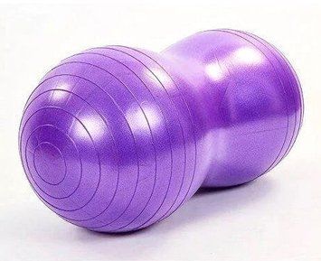 Мяч для фитнеса Peanut 45х90 см фиолетовый (фитбол орех-арахис) EasyFit 2124468 фото