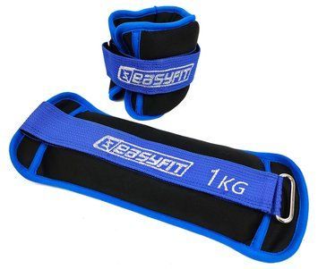 Утяжелители для ног и рук с металлом MYAKI по 1 кг (пара) EasyFit 2123986 фото