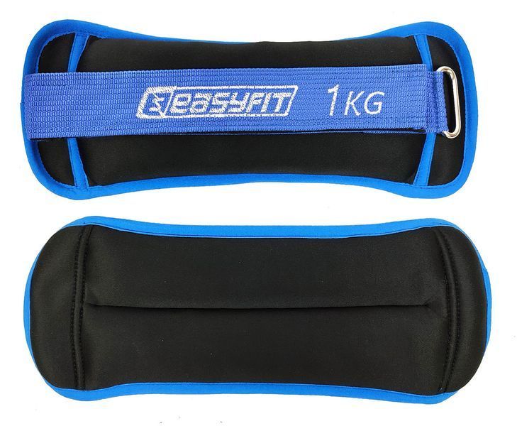 Утяжелители для ног и рук с металлом MYAKI по 1 кг (пара) EasyFit 2123986 фото