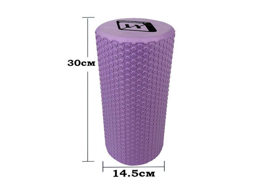 Масажний ролик Foam Roller 30 см Бузковий EasyFit 2124041 фото