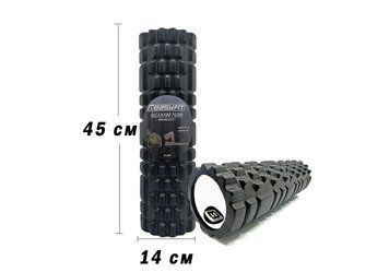Массажный ролик Grid Roller 45 см v.2.1 Черный EasyFit 2124083 фото