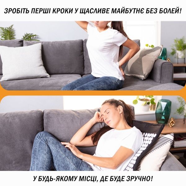 Массажный коврик с подушкой (аппликатор Кузнецова) Черный с белым EasyFit 2124131 фото