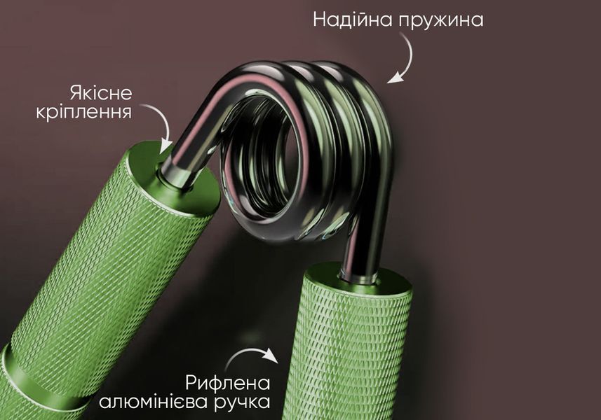 Кистевой эспандер Hand Grip PRO 91 кг зеленый (200 lb) EasyFit 2123863 фото