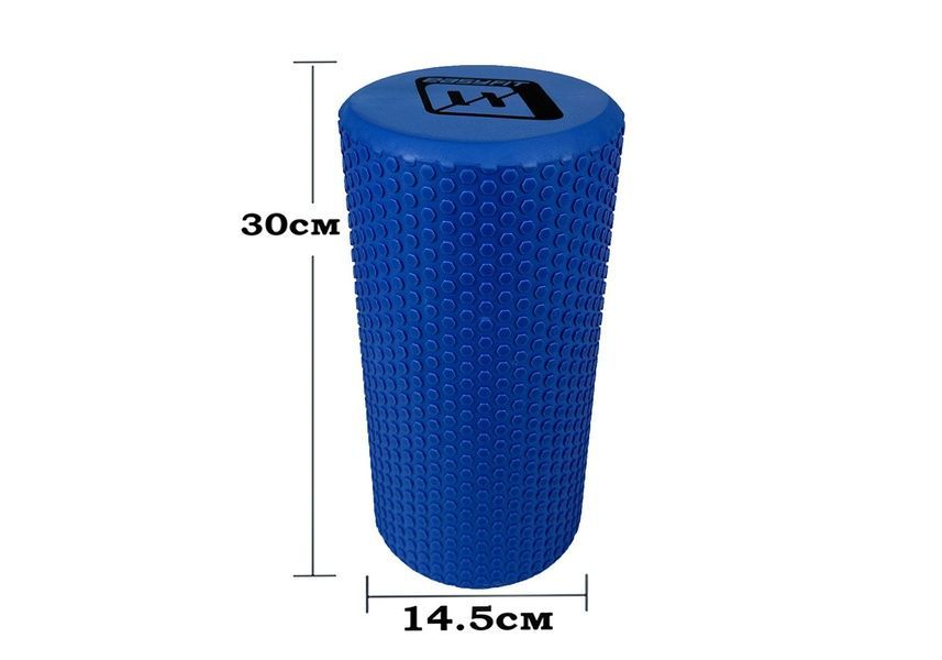 Масажний ролик Foam Roller 30 см Синій EasyFit 2124042 фото
