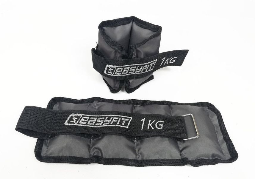 Обтяжувачі для ніг та рук з металом Metal 1 кг (пара) EasyFit 2123977 фото