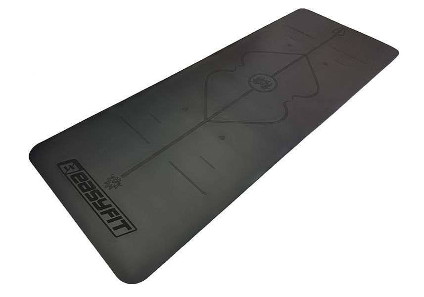Килимок для йоги професійний Pro каучук 5 мм Чорний EasyFit 2124300 фото