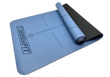 Коврик для йоги профессиональный Pro каучук 5 мм Голубой EasyFit 2124302 фото