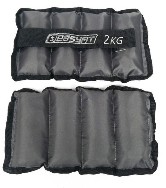 Утяжелители для ног и рук с металлом Metal 2 кг (пара) EasyFit 2123979 фото