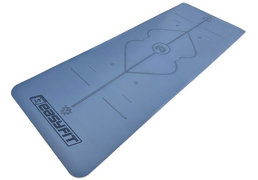 Коврик для йоги профессиональный Pro каучук 5 мм Голубой EasyFit 2124302 фото