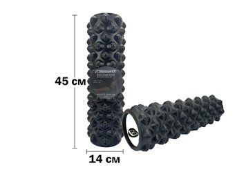 Масажний ролик Grid Roller Extreme 45 см Чорний EasyFit 2124183 фото