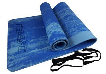 Килимок для йоги та фітнеса s-EVA Mat 8 мм Синій EasyFit 2124294 фото