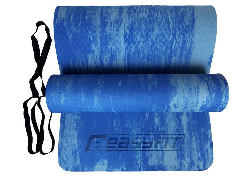 Коврик для йоги и фитнеса s-EVA Mat 8 мм Синий EasyFit 2124294 фото