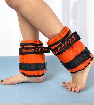 Утяжелители для ног и рук наборные черно-оранжевые 0,5-2,5 кг (пара) EasyFit 2123991 фото