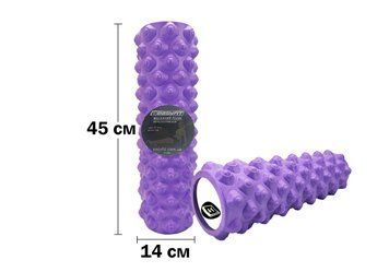Масажний ролик Grid Roller Extreme 45 см Фіолетовий EasyFit 2124184 фото