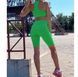 Женские велосипедки и топ комплект для фитнеса и йоги с высокой посадкой цвет зеленый (5632) 1815579 фото