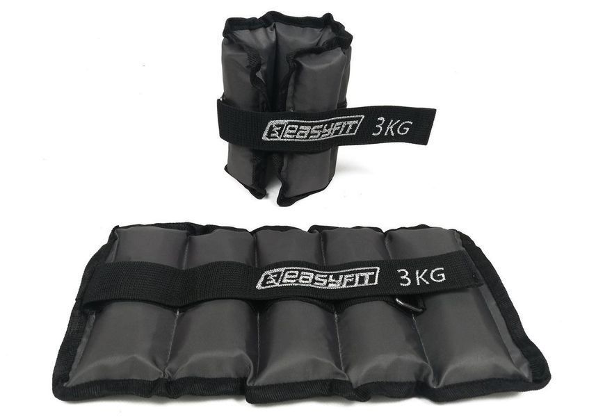 Утяжелители для ног и рук с металлом Metal 3 кг (пара) EasyFit 2123981 фото