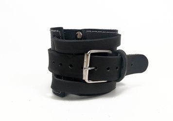 Манжета F8 черная для тяги на тренажере (кожа) EasyFit 2124488 фото