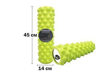 Масажний ролик Grid Roller Extreme 45 см Салатовий EasyFit 2124185 фото