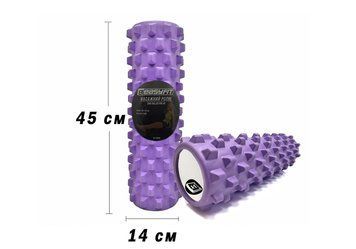 Массажный ролик Grid Roller PRO 45 см Фиолетовый EasyFit 2124054 фото