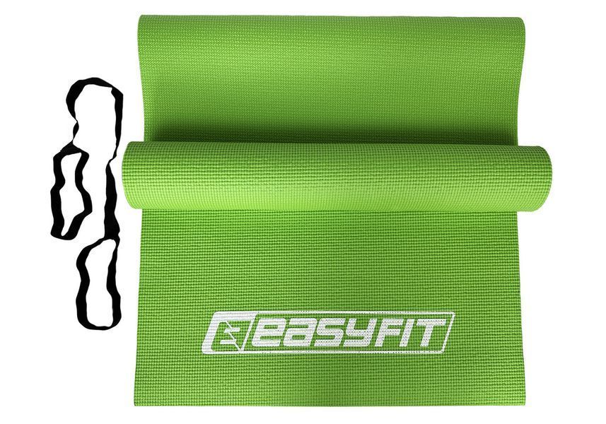 Килимок для йоги та фітнесу ПВХ (PVC) Салатовий EasyFit 2124272 фото
