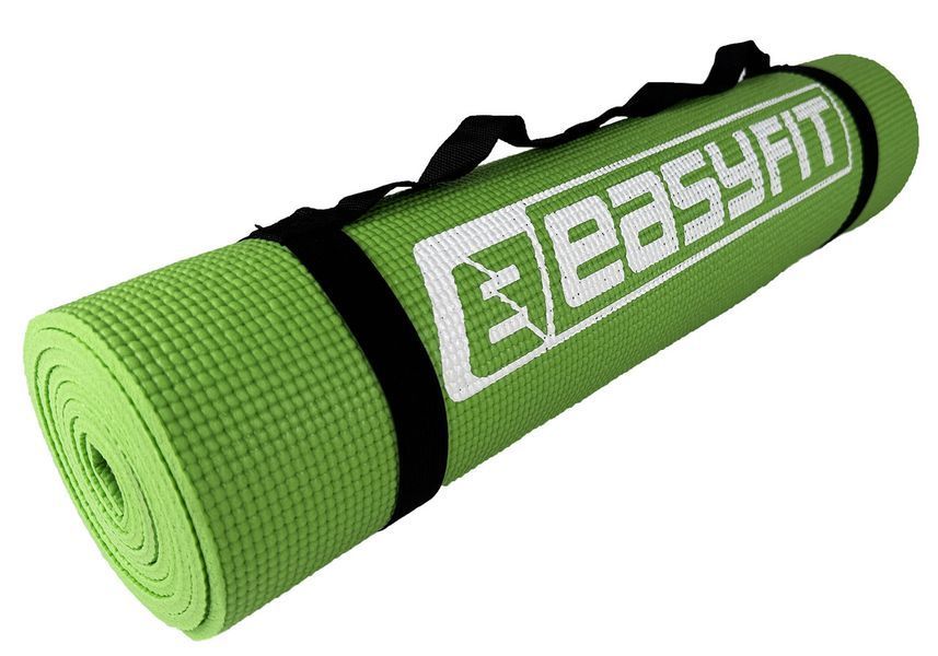 Килимок для йоги та фітнесу ПВХ (PVC) Салатовий EasyFit 2124272 фото